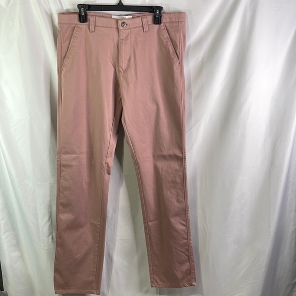 Paper denim and cloth mauve colored flat front